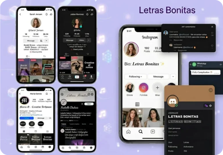 Letras Bonitas para Copiar y Pegar - Aesthetic fuentes Conversor 5 Redes Sociales
