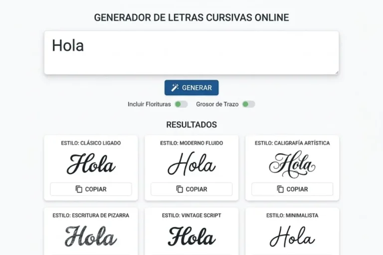 Letra Cursiva Gratis 7 ejemplo de generador de letras cursivas funcionando